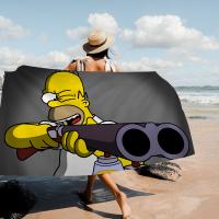 Toalla De Playa Divertida De Simpson Tamaño Grande Absorbente Microfibra Para Niños Toalla De Baño Para Natación Y Viajes - details 3