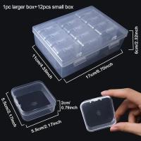 Caja De Almacenamiento De Plástico Para Uñas Y Joyería Con 12/14/15 Cajas De Grids Set De Accesorios Para Pintura Diamante DIY - details 2