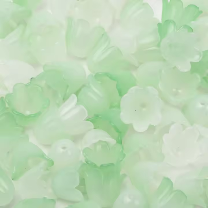 100pcs Bolas De Acrílico Bellflower Mixtas Para Hacer Pulseras Collares Y Aretes Accesorios De Joyería DIY Forma Oval Diametro 11mm - 1