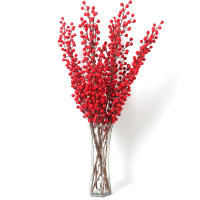 Bouquet De Berries Rojos Artificiales Para Decoración De Navidad Árbol De Navidad Adornos De Año Nuevo 2023 Accesorio De Flores Falsas Para El Hogar - details 4