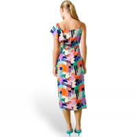 Ruby Dress de Minueto. Vestido con un volante y un fruncido. Vestido Midi. - details 1