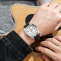 Reloj De Lujo Para Hombre Nueva Moda Correa De Cuero Montre De Luxe Homme Marcador De Numeros Arabe Movimiento Cuarzo Reloj De Pulsera Casual - details 1