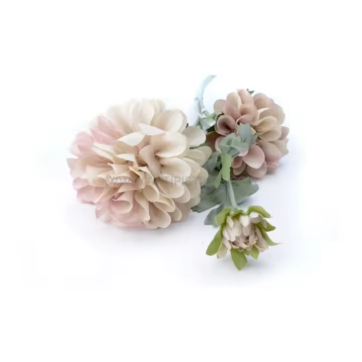 Dalia de Tela Caterina - Flores Artificiales - Varios Colores - 67cm Longitud - 1