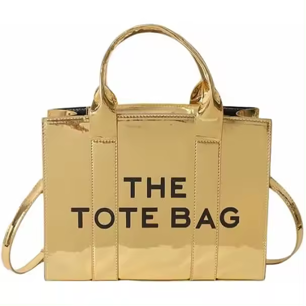 Bolso De Mano Para Mujer de Moda de Piel Patentado Bolso Casual Con Correa Ajustable Brillante Portátil Para Fin De Semana Y Vacaciones - 1