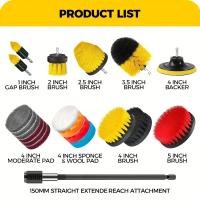 Set De 7 Piezas De Cepillo Para Taladro Herramienta De Limpieza Con Polo De Extensión Para Pisos Y Automóviles Multifuncional Material Plástico - details 2