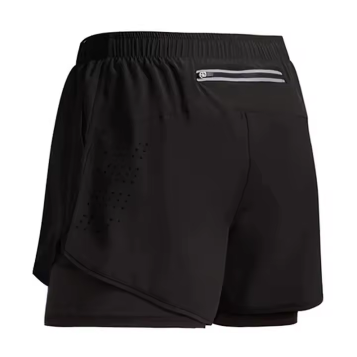 Shorts De Correr Para Hombre Quick-Dry Transpirables Doble Capa Para Gimnasio Y Entrenamiento Shorts De Playa Verano Pantalones Deportivos mid Waist - 1