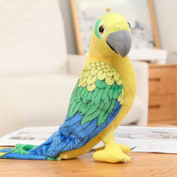 Juguete De Peluche Realista De Cacatúa Para Niñas Y Bebés Regalo De Cumpleaños Suave Simulación De Pájaro Kawaii 50/70cm - 1