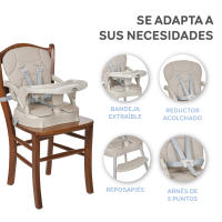 MS - Trona para bebe Belly convertible en alzador y en silla- 3 en 1- Trona plegable MS con asiento acolchado - details 2