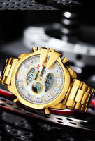 Reloj De Pulsera Para Hombre KAT-WACH Doble Pantalla En Acero Multicolor Con Luz LED Alarma Calendario Y Semana Display - details 9
