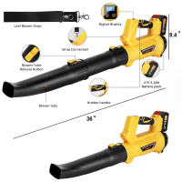 Soplador de hojas inalámbrico de hasta 332 CFM compatible con batería DEWALT de 21 V máxima , soplador eléctrico de hojas inalámbrico con 6 modos de velocidad, sopladores de hojas pantalla digital - details 5