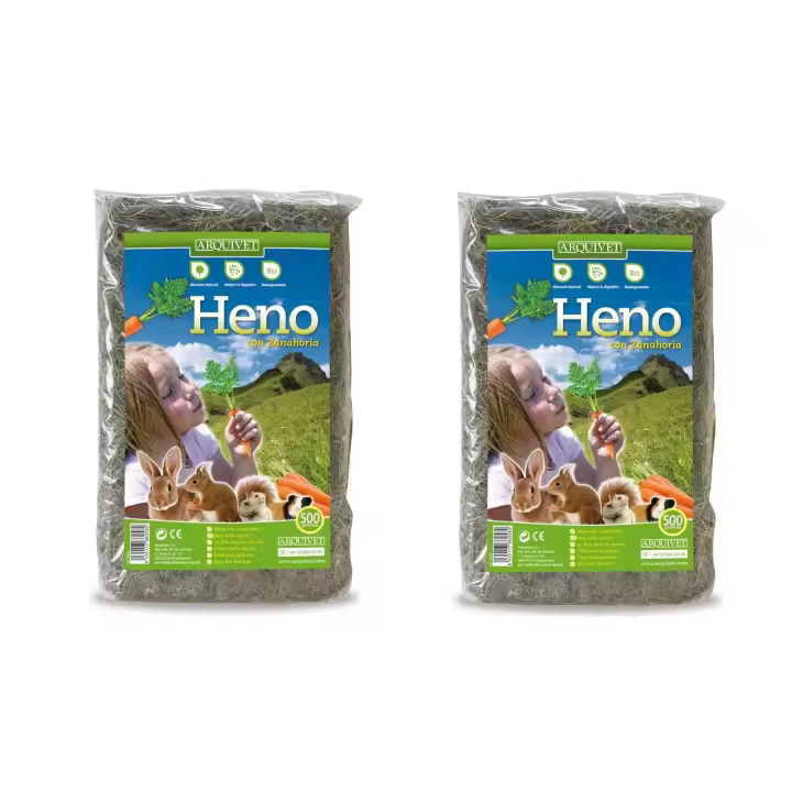 Heno para Roedores con zanahoria - 500 g ( 2 Unidades) Arquivet - 1