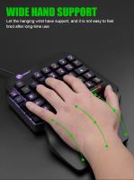 Teclado De Juego Mini De Un Solo Mano 35 Teclas USB Ultra Delgado Con Retroiluminación Para Laptop PC Y Smartphone Conexión Cableada - details 2