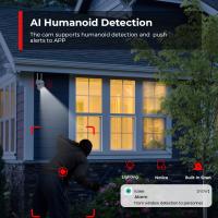 Cámara PTZ Mini 4MP 2K Con Zoom Digital 5X Visión Nocturna WiFi Protección De Seguridad Doméstica ICsee APP Montaje En Pared - details 6