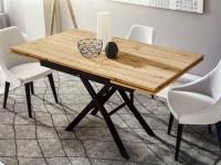 Mesa de comedor convertible eléctrica con batería. Extensible hasta 80 x 170cm. Color roble amazonas, patas grafito - details 3