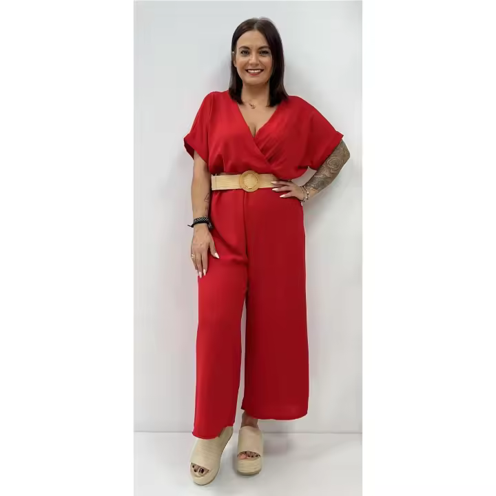 Mono Con Cinturon Argolla Rojo - 1