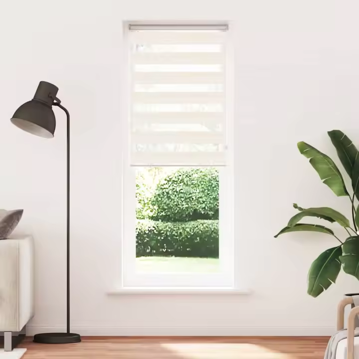 Estor cebra beige mármol tejido ancho 65,9 cm poliéster - 1