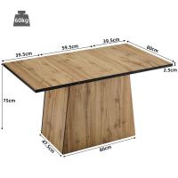 Conjunto de Mesa y Silla de Madera, Diseño único con sillas de Trinquete, Cojines envuelve en Cuero de PU, Muebles para el hogar elegantes y Sencillos - details 13