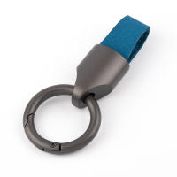 Llavero De Titanio Y Cuero Vacío Llavero De Coche Para Hombre Llavero De Colgante Creativo Accesorio Pequeño EDC Regalo Ideal Para Exteriores - details 5