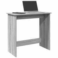 vidaXL Escritorio de madera contrachapada 80x40x75 cm en color Gris hormigón/Negro/Gris sonoma y más | estructura resistente ideal para salón dormitorio o estudio - details 2