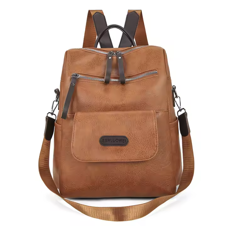 Mochipa de PU with Textura de cuero para Mujer, Bolso de Hombre, Bolso de viaje simple de gran capacidad - 1