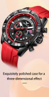 Reloj Militar De Cuarzo Para Hombre ONOLA Resistente Al Agua Con Cinta Fluorescente Multi Funcional Y Banda De Silicona De Alta Calidad - details 2