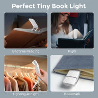 Lámpara De Lectura Recargable Con Timer Luz Portátil Para Libros En Cama LED Con 3 Temperaturas Y 5 Niveles De Brillo Clip Bookmark - details 11