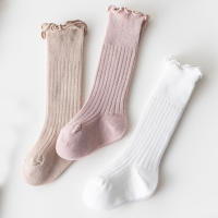 Calcetines De Algodón Para Bebés Y Niñas Largos Hasta La Rodilla Con Volante Estilo Frilly Solids Adecuados Para Primavera Verano Talla Unica Para Recién Nacidos Hasta 36 Meses - details 9