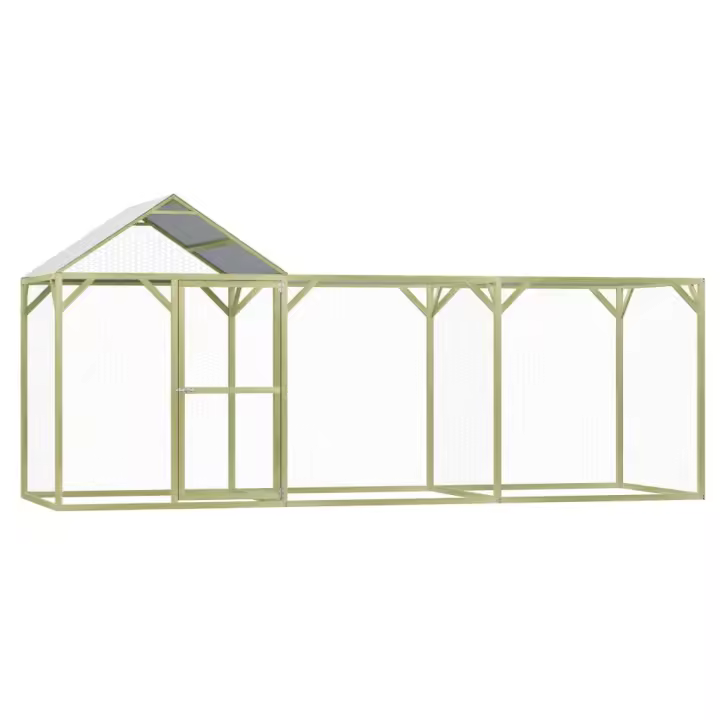 vidaXL Gallinero madera de pino impregnada en dimensiones 3 x1.5 x 2 m/4.5 x 1.5 x 2 m - 1
