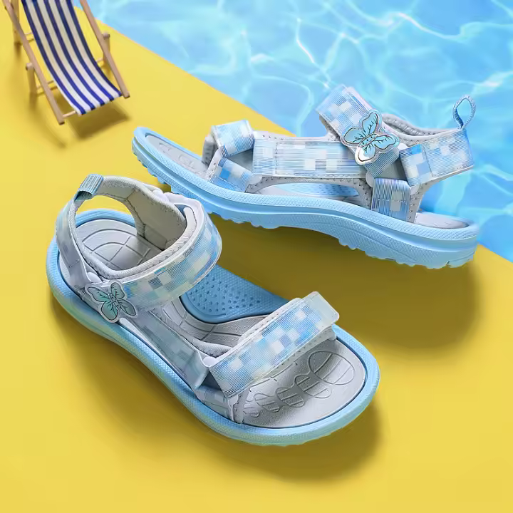 Sandalias De Verano Para Niñas Con Perla Y Diseño De Princesa Zapatos Suaves Y Antideslizantes Para Niños Cierre De Correa Transpirables Talla True - 1