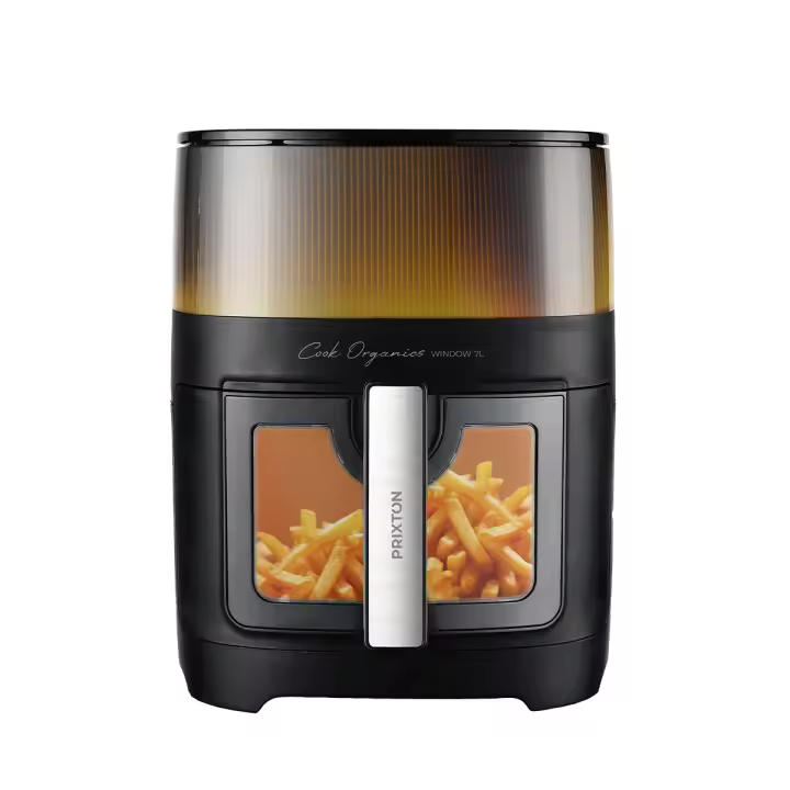 Freidora de aire sin aceite 7 litros Cook Organics Pro con Ventana transparente, Iluminación interior, Panel de control táctil, Temperatura regulable, Temporizador, 12 programas, Air Fryer de gran Capacidad  PRIXTON - 1