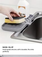 Organizador De Cocina Multifuncional Flexible Con Drenaje Y Antideslizante Soporte Para Jabón Y Esponja Espacioso Y Ecológico - details 2