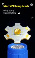 Linterna LED Portátil Lightweight De Plástico Con 9 Luces Batería Recargable Para Ciclismo Senderismo Camping Actividades Al Aire Libre - details 1