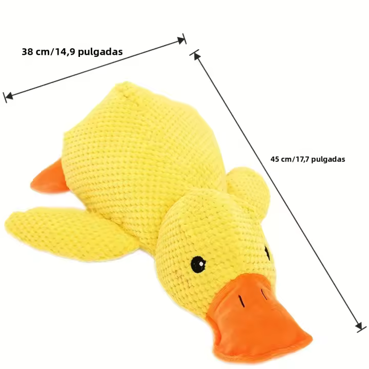 Juguete De Masticar Duradero Para Perros Con Diseño De Pato Grande Juguete De Peluche Aullador Juguete Interactivo Para Dientes - 1