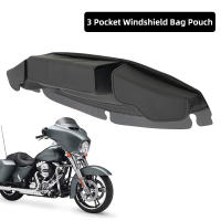 Bolsa De Parabrisas Para Motocicleta 3 Bolsillos Batwing Fairing Para Harley Electra Glide Street Glide Ultra Limited Tri Glide 2014-UP Material PU Cuero - details 1