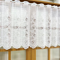 Cortinas Blancas De Encaje Transparentes Para Cocina Y Dormitorio Cortinas Voile Cortas De Café Media Para Decoración De Habitaciones Y Armarios - details 2