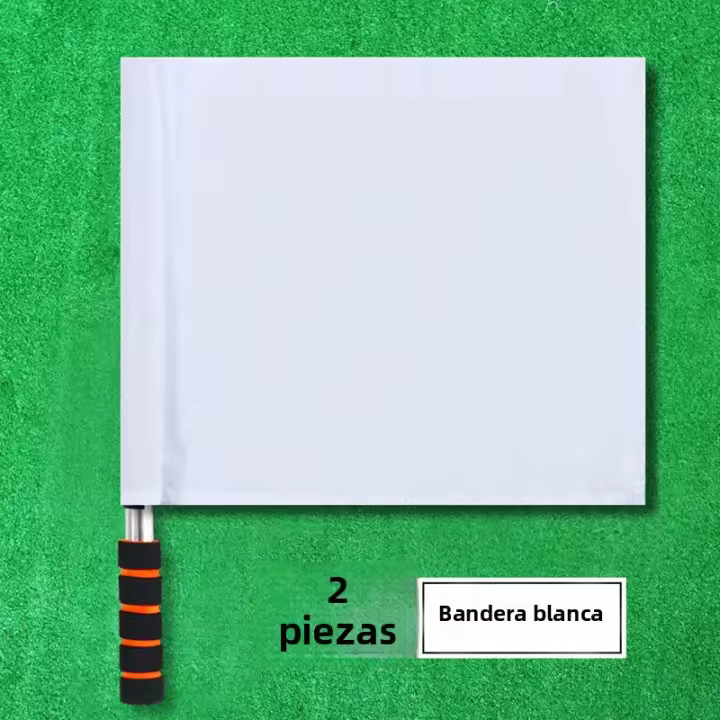 2pcs Bandera De Fútbol Y Dirección De Tráfico En Acero Inoxidable Mejorado Para Arbitros Y Patrullas Deporte Y Entrenamiento - 1