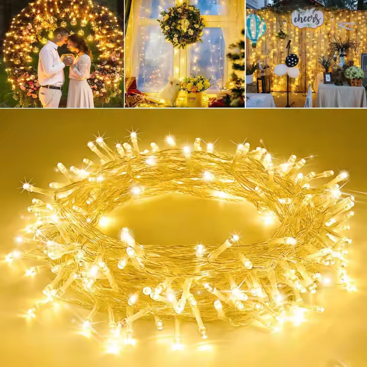Cadena De Luces Faeiry Con Batería LED Para Decoración De Fiesta De Boda Cumpleaños Y Valentine's Day 2M-10M Varias Longitudes Disponibles - 1