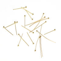 50Pcs Alfileres De Cabeza Dorados De Acero Inoxidable 0.6mm Para Manualidades Joyería Hecha a Mano Pendientes Encuentros Para DIY 20/30mm - details 3