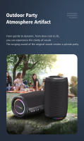 Altavoz Bluetooth Portátil ZEALOT-S49 20W Estéreo Impermeable IPX7 Bluetooth 5.2 Con Buena Performance De Bajo Para Uso En Casa - details 9