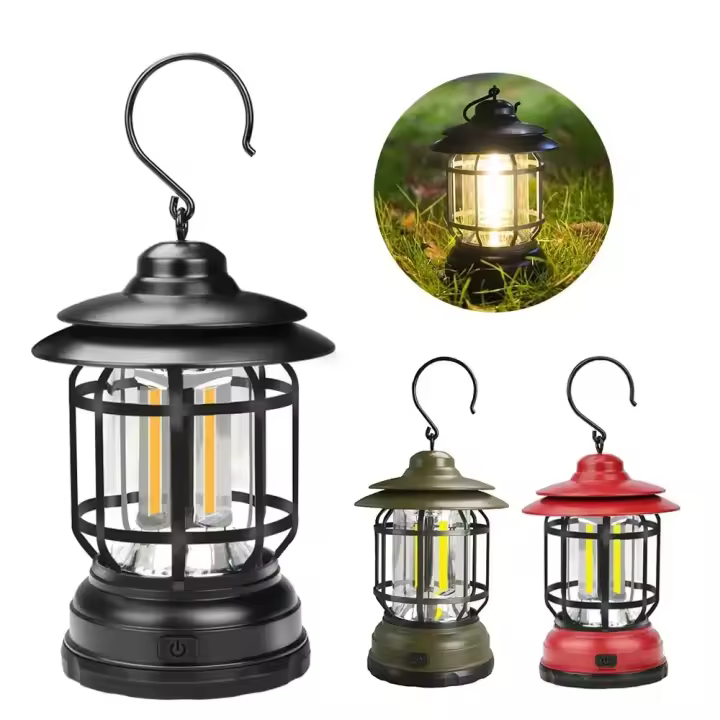 Lanterna De Camping LED Con 2 Modos De Iluminación COB Recargable Para Senderismo Emergencias Apagones Uso Interior Y Exterior - 1