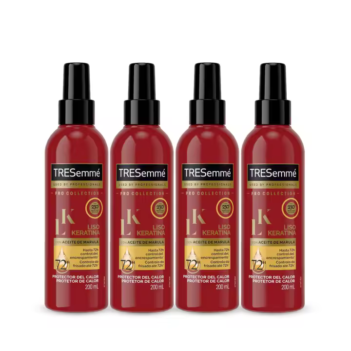TRESemmé Protector de Calor Liso Keratina 200ml - Pack de 4 - 1