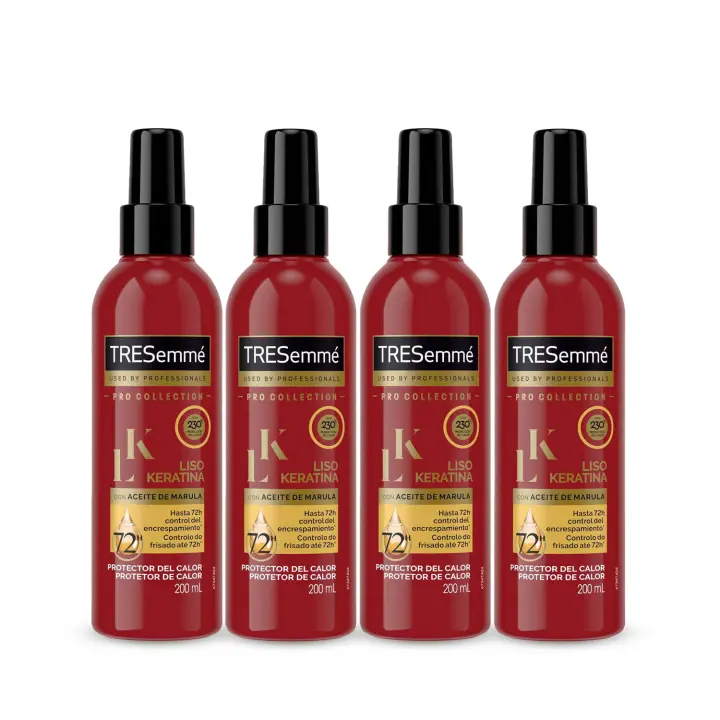 TRESemmé Protector de Calor Liso Keratina 200ml - Pack de 4 - 1