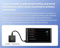 Adaptador De Cable Inalámbrico 2 En 1 Para Coche Wireless CarPlay Android Auto Soporte Spotify Netflix Para Mazda Toyota Mercedes Peugeot Volvo - details 10