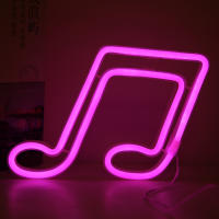 Luz Neón De Nota Musical Multiusos Para Decoración De Pared Instalable Con Batería O USB Adecuada Para Dormitorio Fiestas De Vacaciones Y Bodas - details 7