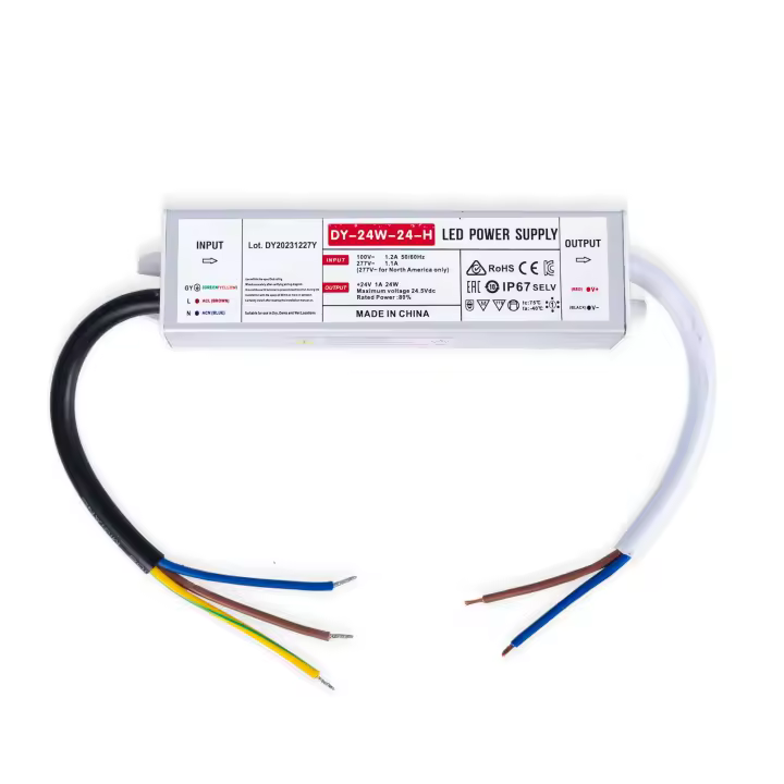 Barcelona LED Fuente de alimentación estanca slim 24W 24V - 1.0A - IP67 - 1
