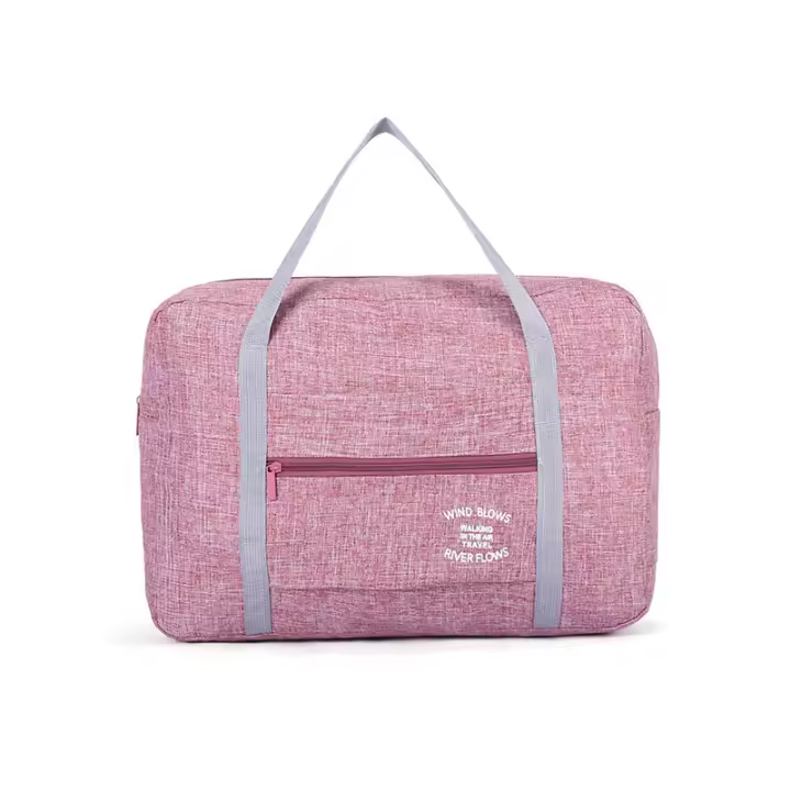 Bolsa DE EQUIPO DE VIAJE plegable, empachable, Ligera, de Lona, impermeable, Bolso de Mano para Viajes de fin de Semana, Bolso de Mano PARA LA Noche, 40x30x13 cm (rosa) - 1