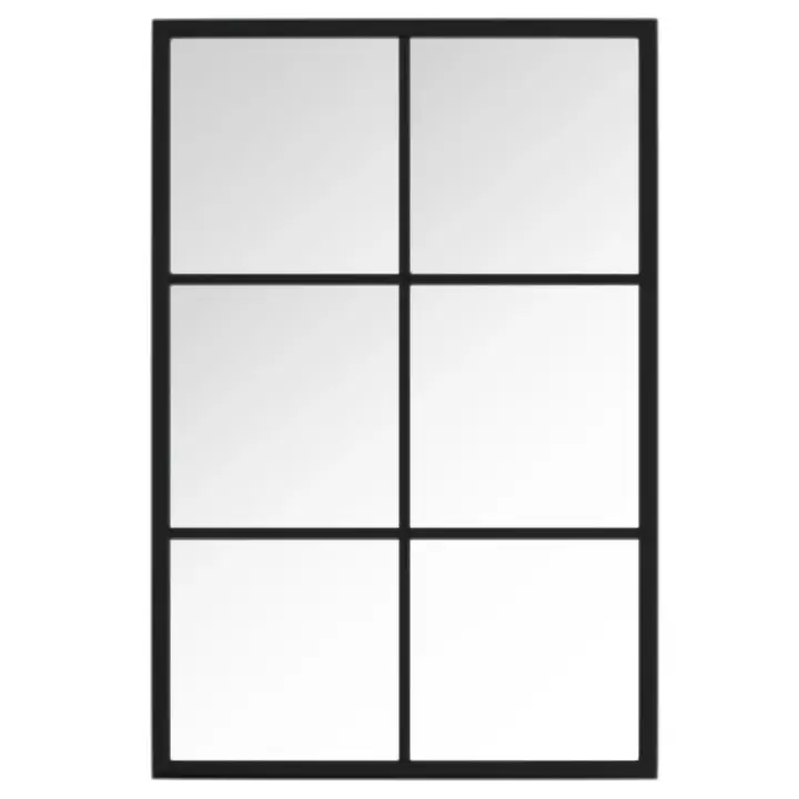 Espejo bañoEspejo de pared metal negro 60x40 cm - 1