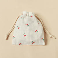 Bolsa De Regalo Para Bebé 3pcs Tamaño 21x17cm Estilo Cremallera Y Estampado Material Algodón Puro Uso Bolsa De Almacenamiento Y Protección Contra Polvo Para Habitación - details 6