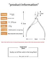 Tijeras De Cutícula De Acero Inoxidable Para Manicura Y Pedicura Cortador De Cutícula Y Pelos Excesivos Plegable Con Nariz De Águila - details 6