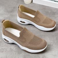 Zapatillas De Mujer Rimocy Moda Transpirables Tejidas 2024 Primavera/Otoño Casuales Sin Cordones Zapatos De Caminar Con Almohadilla De Aire Talla Verdadera Para Tamaño 36-41 - details 17